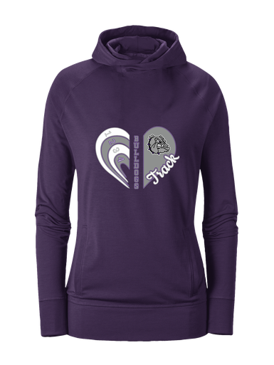 Fayetteville Bulldogs Heart Track Women's Hoodie