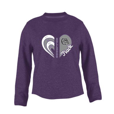 Fayetteville Bulldogs Heart Track Women's Sweatshirt