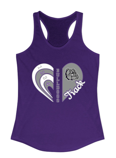 Fayetteville Bulldogs Heart Track Women's Tank Top