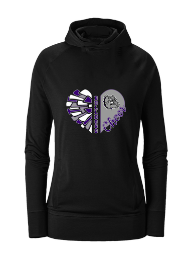Fayetteville Bulldogs Heart Cheer Women's Hoodie