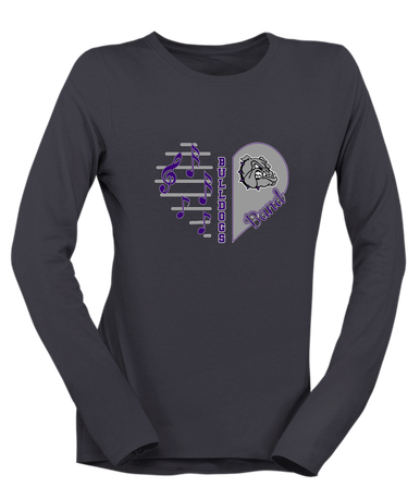 Fayetteville Bulldogs Heart Band Women's Premium LS T-Shirt