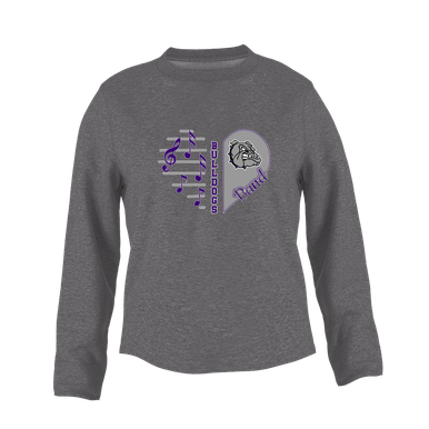 Fayetteville Bulldogs Heart Band Women's Sweatshirt