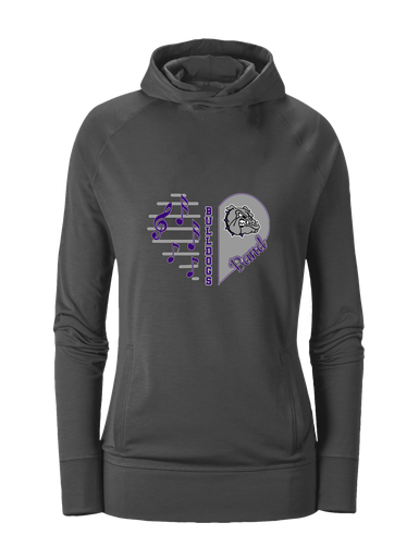 Fayetteville Bulldogs Heart Band Women's Hoodie