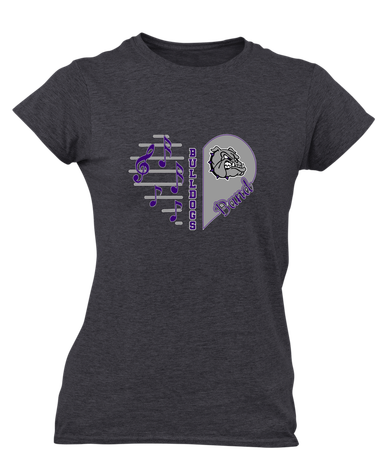 Fayetteville Bulldogs Heart Band Women's SS T-Shirt