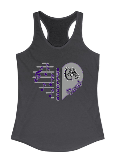 Fayetteville Bulldogs Heart Band Women's Tank Top