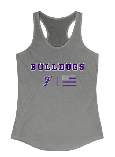 Fayetteville Bulldogs Script F Team Colors Flag Women's Tank Top