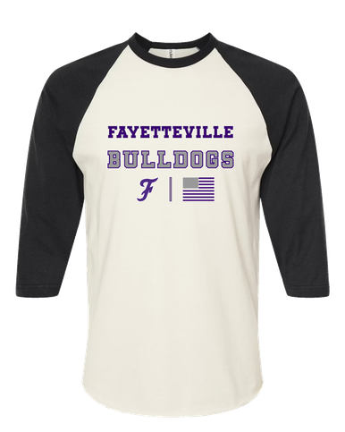 Fayetteville Bulldogs Script F Spirit Flag Women's Baseball T-Shirt