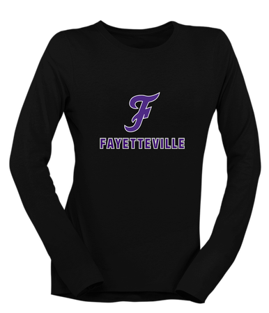 Fayetteville Bulldogs Script F Mascot #2 Women's LS T-Shirt