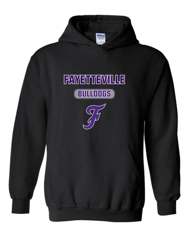 Fayetteville Bulldogs Script F Mascot #3 Men's Hoodie