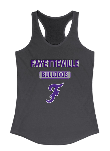 Fayetteville Bulldogs Script F Mascot #3 Women's Tank Top