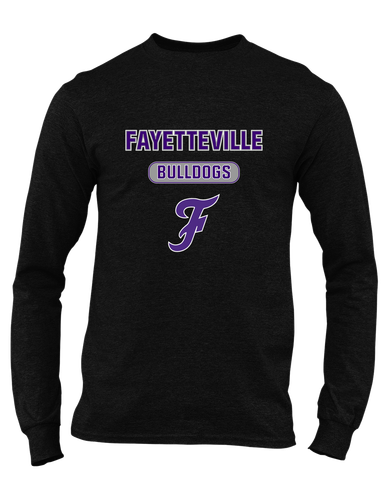 Fayetteville Bulldogs Script F Mascot #3 Men's LS T-Shirt