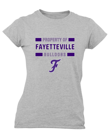 Fayetteville Bulldogs Script F Property Of Women's Premium SS T-Shirt