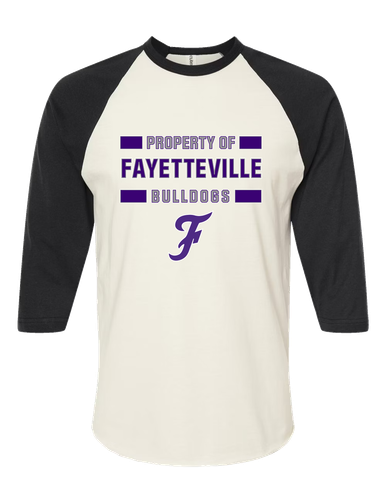 Fayetteville Bulldogs Script F Property Of Women's Baseball T-Shirt