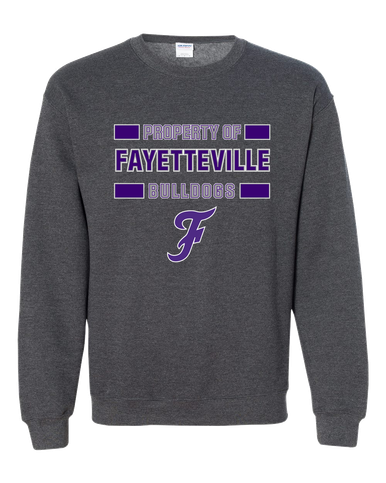 Fayetteville Bulldogs Script F Property Of Men's Sweatshirt