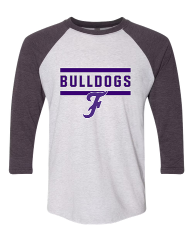 Fayetteville Bulldogs Script F Mascot #5 Women's Baseball T-Shirt
