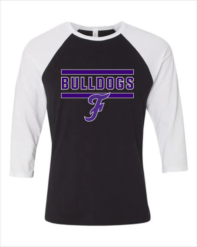 Fayetteville Bulldogs Script F Mascot #5 Men's Baseball T-Shirt