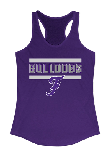 Fayetteville Bulldogs Script F Mascot #5 Women's Tank Top