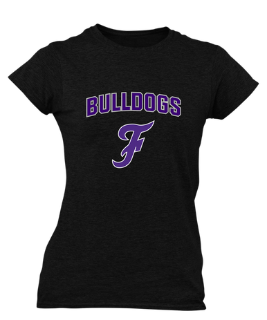 Fayetteville Bulldogs Script F Mascot #6 Women's SS T-Shirt