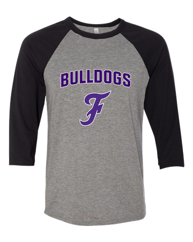 Fayetteville Bulldogs Script F Mascot #6 Women's Baseball T-Shirt