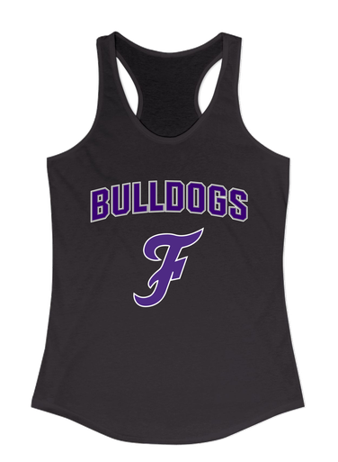 Fayetteville Bulldogs Script F Mascot #6 Women's Tank Top