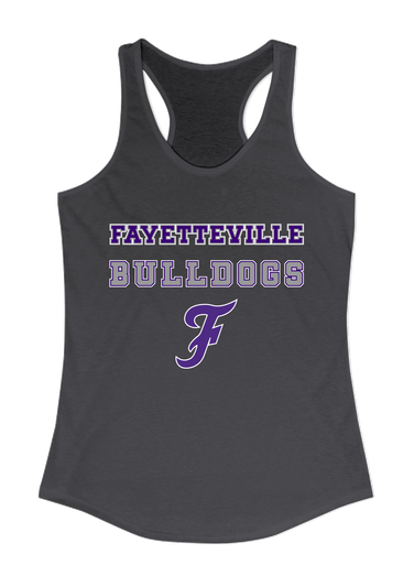 Fayetteville Bulldogs Script F Spirit Women's Tank Top