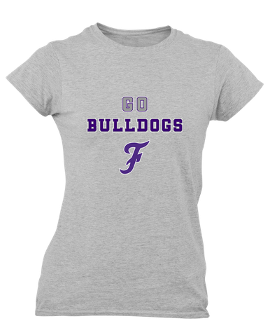 Fayetteville Bulldogs Script F Go Team Women's SS T-Shirt