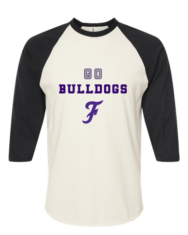 Fayetteville Bulldogs Script F Go Team Men's Baseball T-Shirt