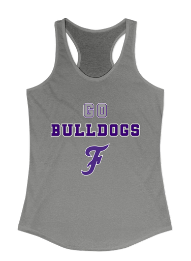 Fayetteville Bulldogs Script F Go Team Women's Tank Top
