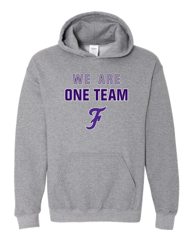 Fayetteville Bulldogs Script F We Are One Team Men's Hoodie