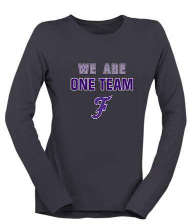 Fayetteville Bulldogs Script F We Are One Team Women's Premium LS T-Shirt