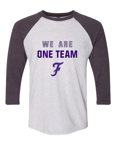 Fayetteville Bulldogs Script F We Are One Team Women's Baseball T-Shirt
