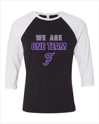 Fayetteville Bulldogs Script F We Are One Team Men's Baseball T-Shirt