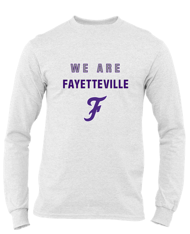 Fayetteville Bulldogs Script F We Are Men's LS T-Shirt
