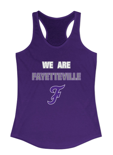 Fayetteville Bulldogs Script F We Are Women's Tank Top