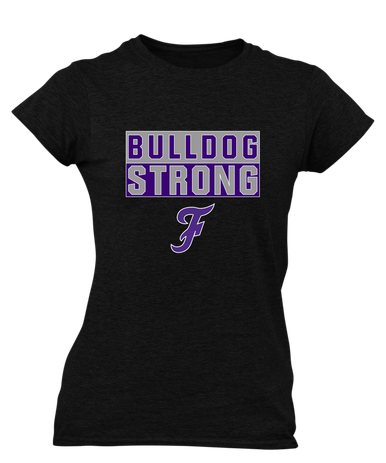 Fayetteville Bulldogs Script F Strong #1 Women's Premium SS T-Shirt
