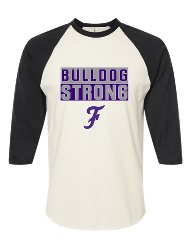Fayetteville Bulldogs Script F Strong #1 Women's Baseball T-Shirt