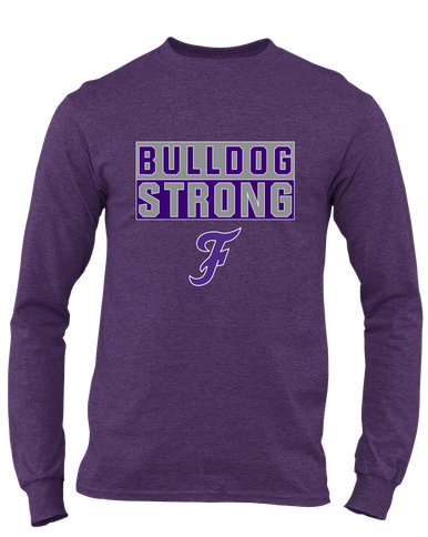 Fayetteville Bulldogs Script F Strong #1 Men's LS T-Shirt