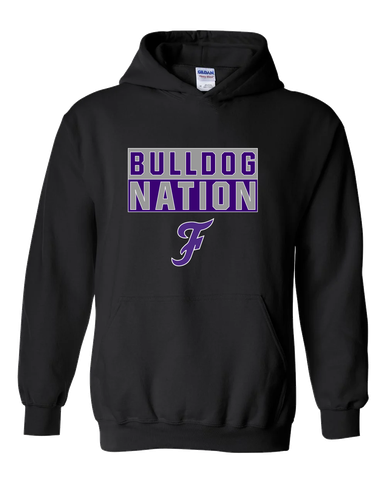 Fayetteville Bulldogs Script F Nation #1 Men's Hoodie