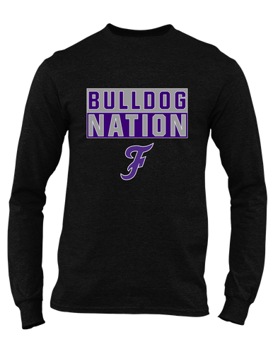 Fayetteville Bulldogs Script F Nation #1 Men's LS T-Shirt