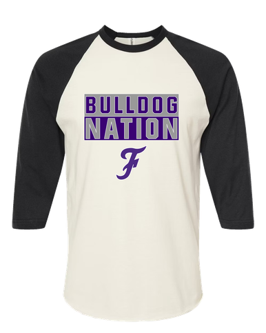 Fayetteville Bulldogs Script F Nation #1 Men's Baseball T-Shirt