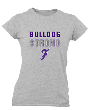 Fayetteville Bulldogs Script F Strong #2 Women's SS T-Shirt