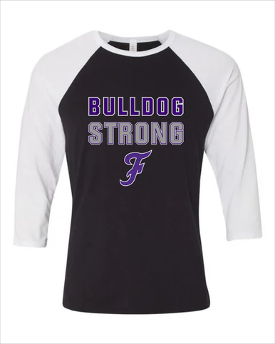 Fayetteville Bulldogs Script F Strong #2 Men's Baseball T-Shirt