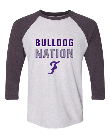Fayetteville Bulldogs Script F Nation #2 Men's Baseball T-Shirt