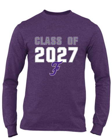 Fayetteville Bulldogs Script F Class of 2027 Men's LS T-Shirt