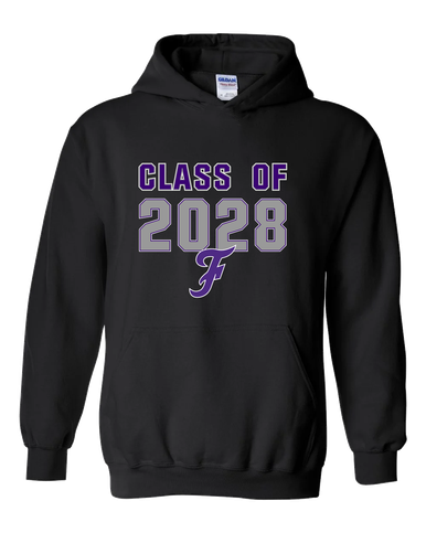 Fayetteville Bulldogs Script F Class of 2028 Men's Hoodie