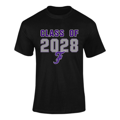 Fayetteville Bulldogs Script F Class of 2028 Men's SS T-Shirt