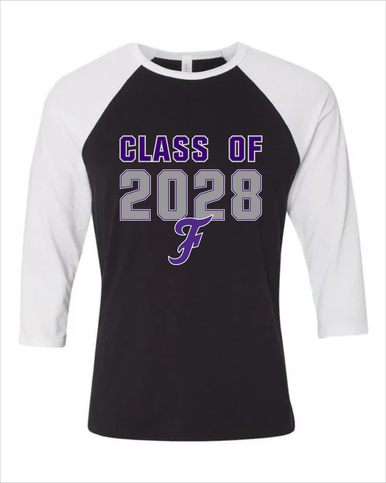 Fayetteville Bulldogs Script F Class of 2028 Men's Baseball T-Shirt