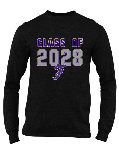 Fayetteville Bulldogs Script F Class of 2028 Men's Premium LS T-Shirt