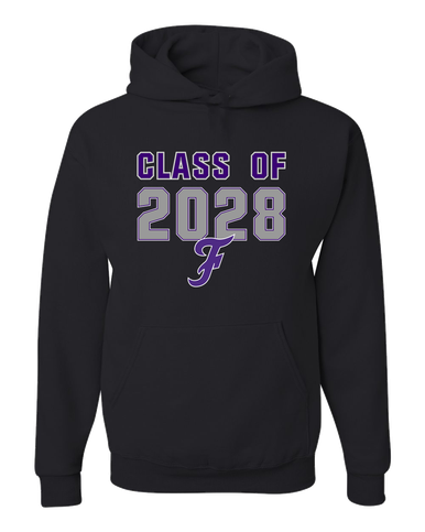 Fayetteville Bulldogs Script F Class of 2028 Men's Premium Hoodie