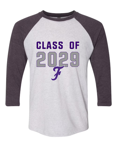 Fayetteville Bulldogs Script F Class of 2029 Men's Baseball T-Shirt